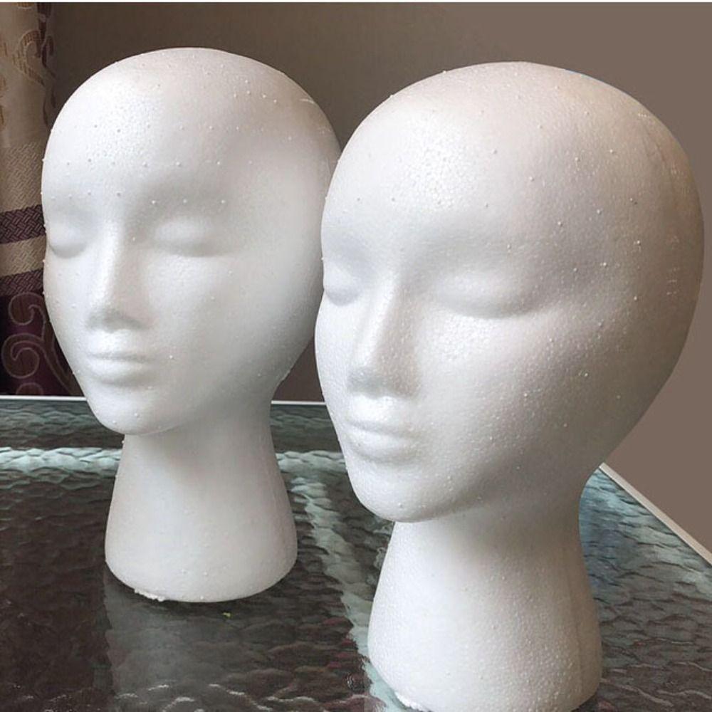 Head Model Hairpieces Stand Holder Foam Wig Head Head Model Styrofoam Mannequin Head Foam Mannequin