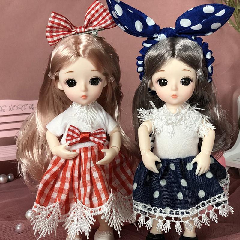 1 шт. Милая кукла-принцесса 17 см с одеждой, 13 шарниров, куклы Ob11 Bjd, игрушка для переодевания для девочек, подарок для DIY