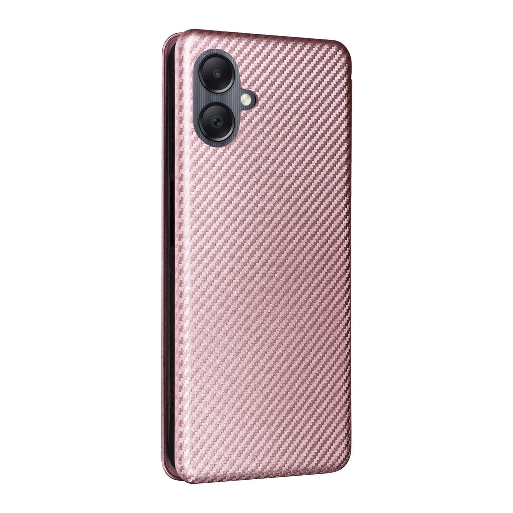 For Samsung Galaxy A07 4G Case Carbon Fiber Texture Drop-Proof PU Leather Phone Cover
