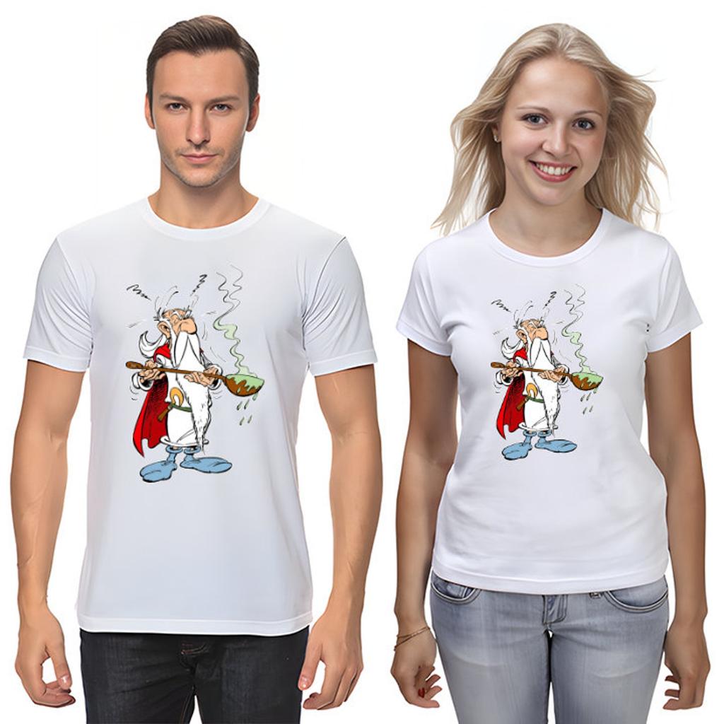 Asterix and obelix, Famous Characters Figure, Short Sleeve White-Black Men's / Women's T Shirt H519