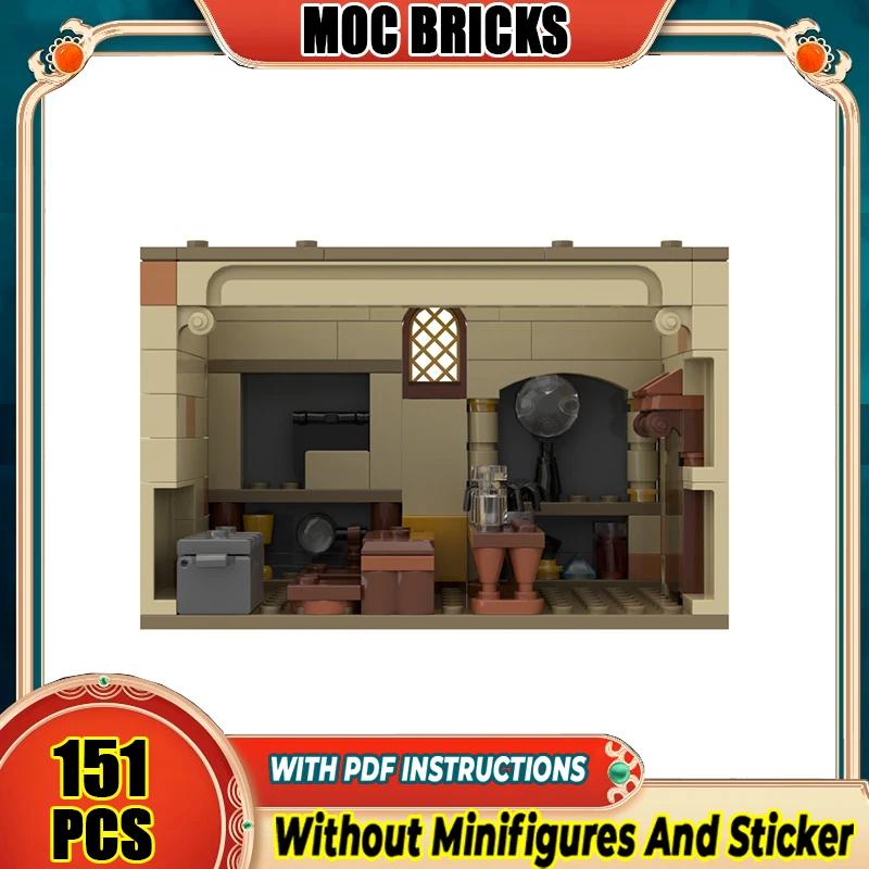 Office Dorm Modular Castle - House Kitchen Library Model Building Blocks MOC Room of Requirement Architecture Collection Toys