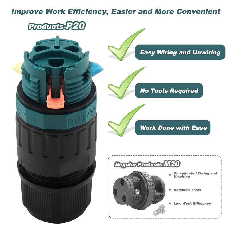 Ip68 Waterproof Electrical Cable Connector Wire Connector Waterproof Ip68 External Electrical Electrical Cable