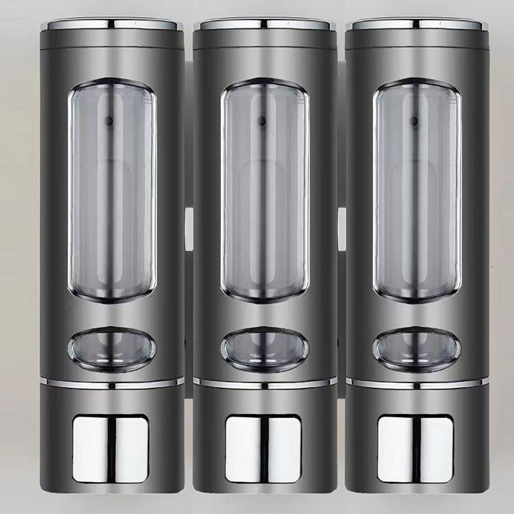 400ml 3 Head Shower and Lotion Dispenser Waterproof Shampoo Body Wash Container Wall Mounted Suitable for Home Hotel Restaurant