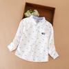 Boys' Long Sleeve Shirt Kids Casual Stylish Pattern Clothes for 5 To12 Ages Children Back To School Clothing for Boys