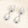 Серьги-капли Exaggerate Double Waterdrop Gold Color Metal Geometry для женщин Sweet Temperament Creative Jewelry Accessories