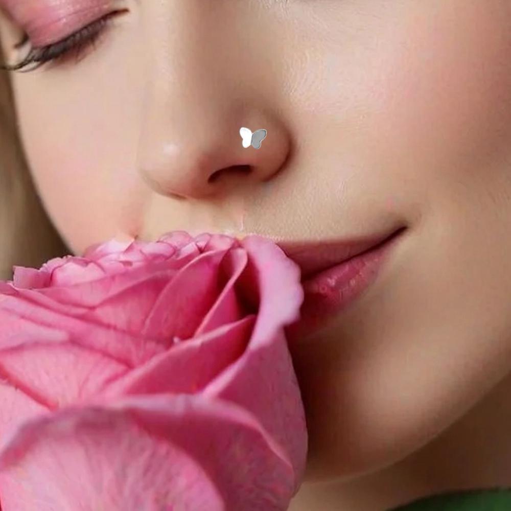 Helix Butterfly Multicolor Nose Rings Metal Personalities Wedding