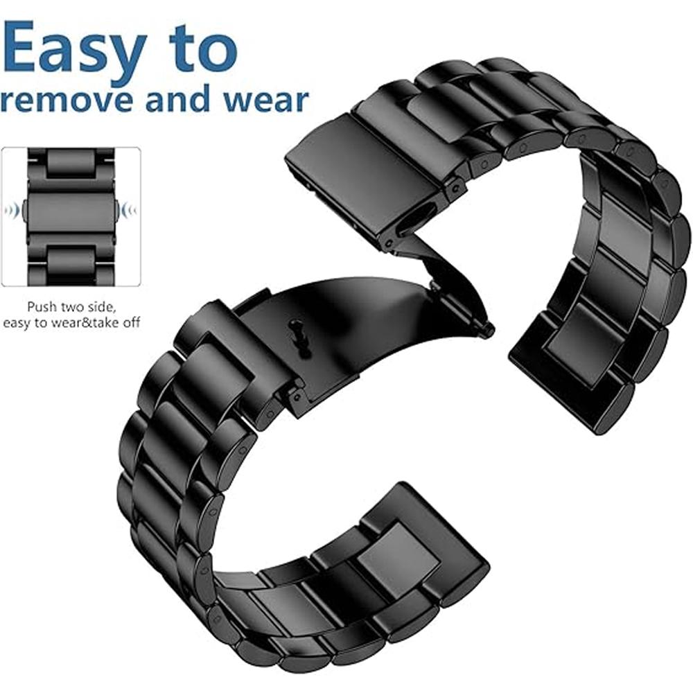 Металлический ремешок для часов Amazfit Bip 6/5/Active 2/3/Max/Balance 2/T-Rex 3 Браслет из нержавеющей стали Ремешок Amazfit Helio
