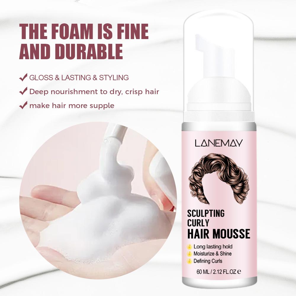 Мусс для волос - увлажняет сухие, четкие волосы - сохраняет длительную фиксацию и формирует локоны - делает волосы более эластичными, 60 мл