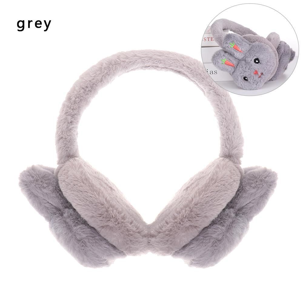 Зимние теплые наушники с рисунком кролика, плюшевые толстые и мягкие наушники, защита ушей, теплые наушники для взрослых детей