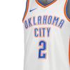 Nike Retro Logo Letter Print Sleeveless Oklahoma City Thunder Alexander No. 2 Basketball Jersey Unisex Jersey White DN2088-100