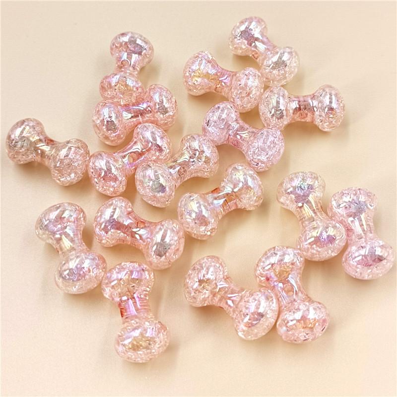 Материалы для изготовления украшений своими руками ручной работы, модные аксессуары в виде гантели, креативные бусины-вспышки цвета кристалл AB, 5 шт., браслет, ожерелье, акриловые аксессуары