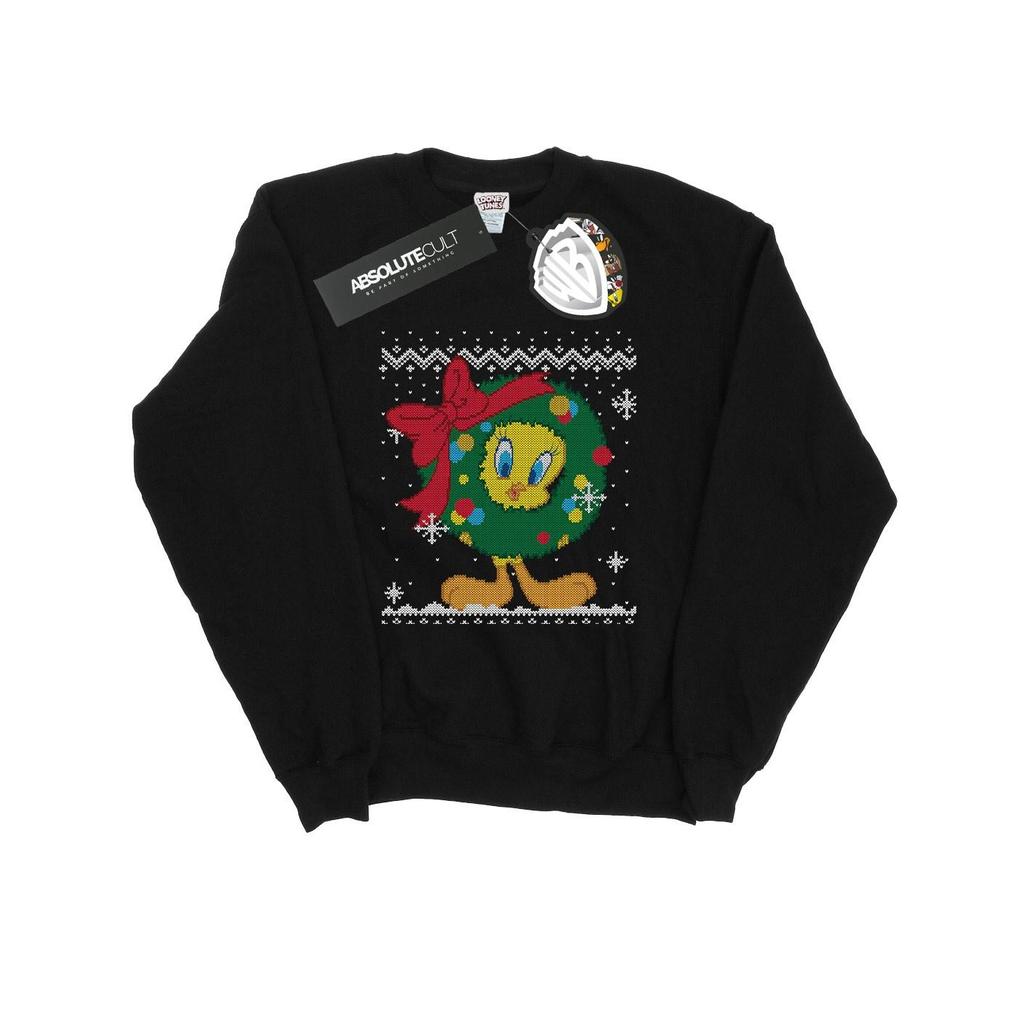 Looney Tunes Mens Tweety Pie Christmas Fair Isle Sweatshirt