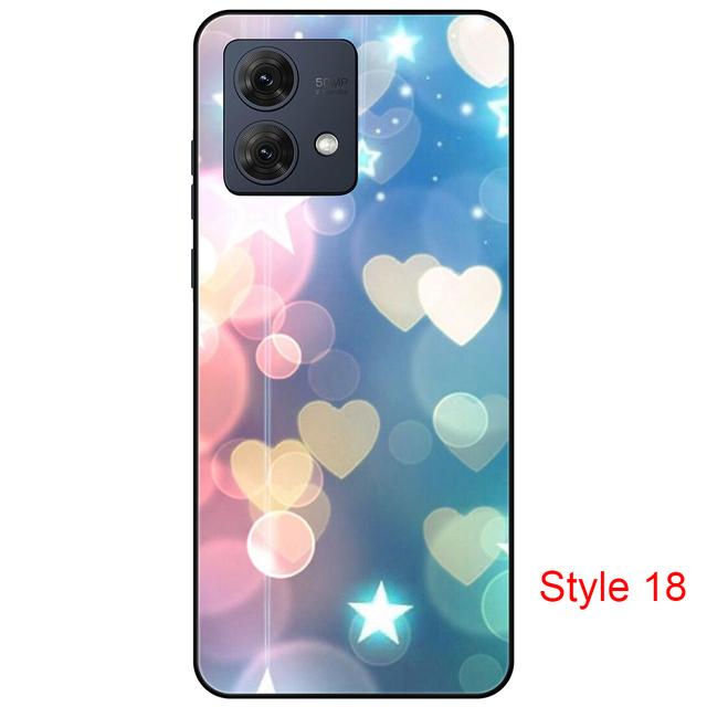 Чехол для Motorola Moto G84 Cartton Cute on Moto G 84, черный чехол, чехол 6,5 дюйма, противоударный, мягкий бампер, противоскользящий, прочный ТПУ