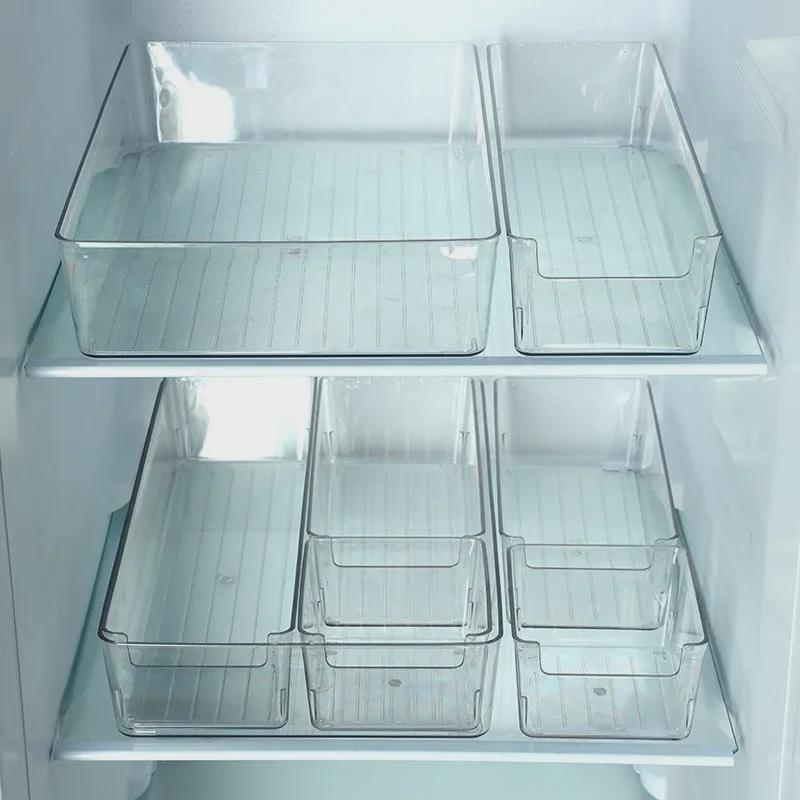 Refrigerator Storage Drawer Box, Food-Grade Transparent PET Basket