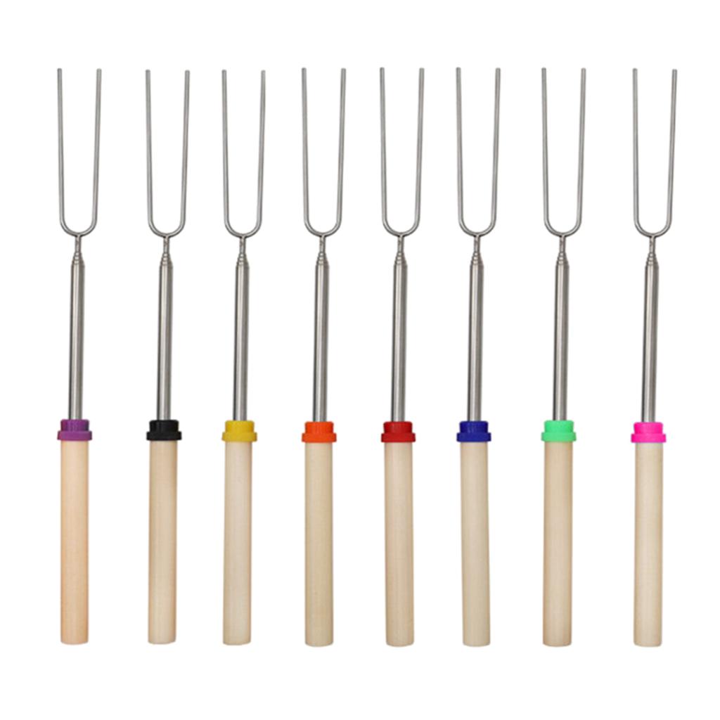 Marshmallow Roasting Sticks-Smores Skewers for Fire Pit Kit-Hot Dog Camping Accessories Campfire Marshmellow Fork 12.2