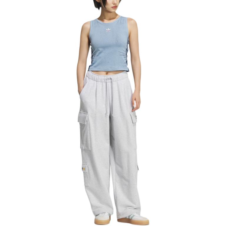 Adidas Оригинальный фейковый джинсовый топ-майка с подкладкой, модный, удобный, мягкий, приятный к коже, спортивный жилет, женский топ KE3891