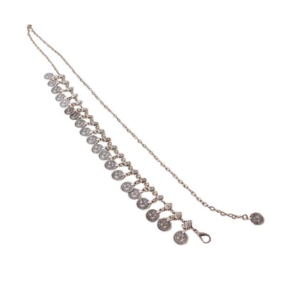 Round Coin Waist Chain Retro Style Extension Adjustable Length Belly Dance Waist Chain Women Fashion Accessory