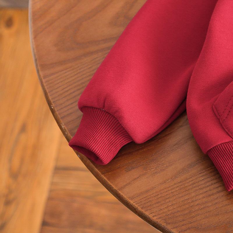 Детские толстовки, универсальный, простой, милый, повседневный, плюшевый пуловер