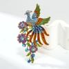 Guofeng Heavy Industry Full Diamond Big Phoenix Brooch Environmental Protection Material Retro Animal Brooch Pin Women'S Coat Jacket Decoration