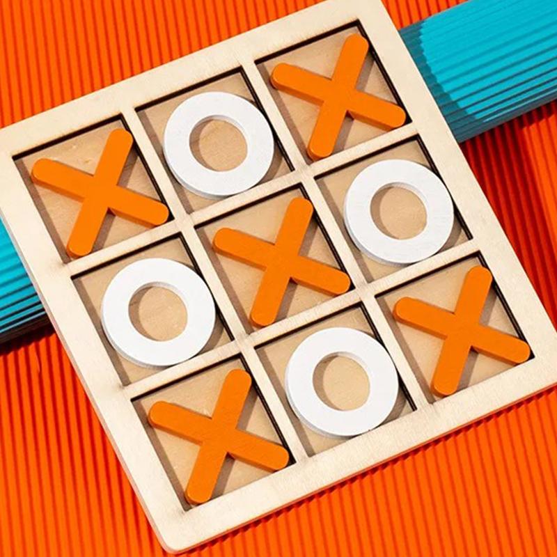 Монтессори интерактивная деревянная настольная детская игра XO крестики-нолики шахматы забавная развивающая интеллектуальная обучающая игрушка головоломки 3D лабиринт