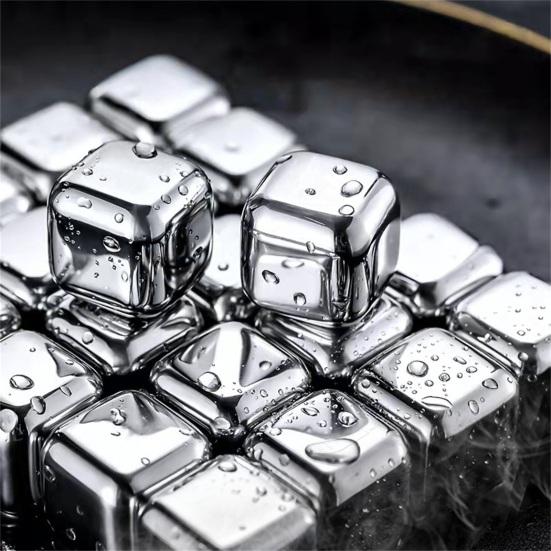 Кубики льда для виски Отличные многоцелевые практичные кубики льда для виски Металлические кубики льда Напиток Пиво Виски-скалы Кубики льда для виски
