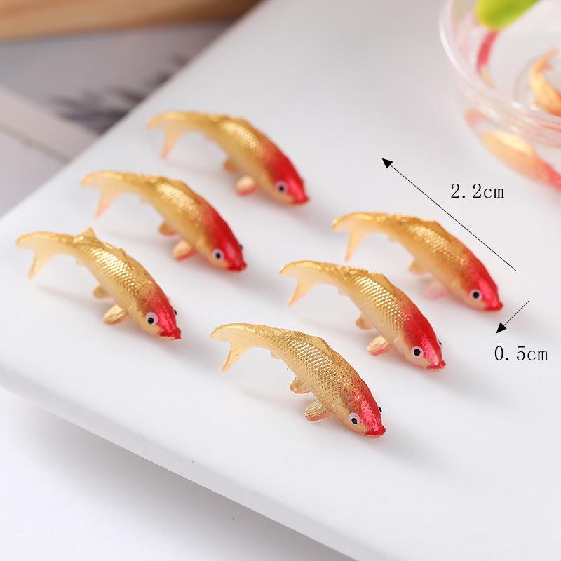Миниатюрная модель рыбки, кукольный домик, игрушка-симулятор, карп кои, золотая рыбка, аквариум, декор, детский игрушечный домик, микроландшафтный орнамент