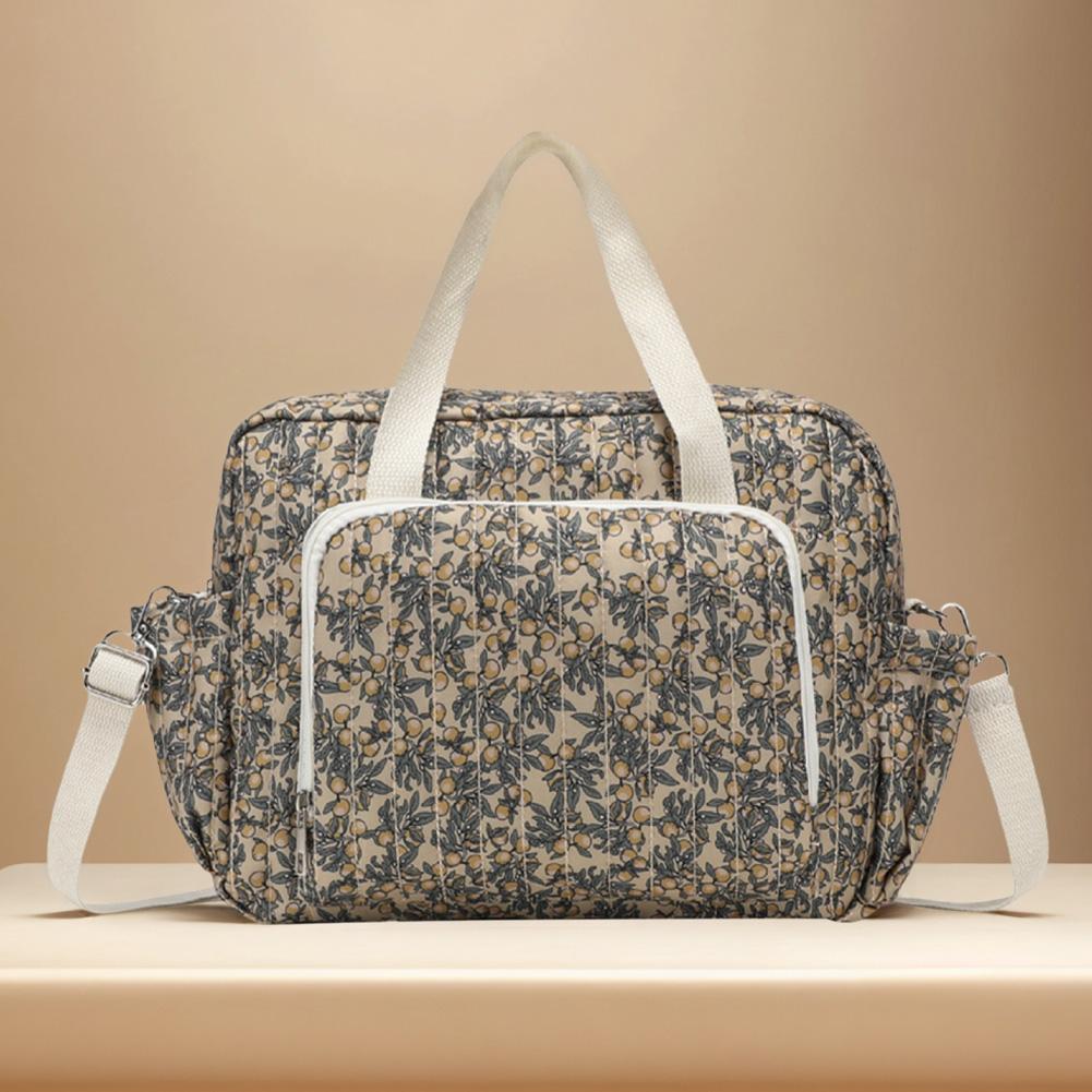 Floral Maternity Bag Large Capacity Travel Hanging Bag Toiletry Luggage Bag Pram Diaper Bag for Women Labor and Delivery