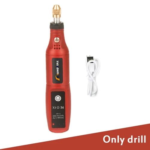 Беспроводная мини-электродрель USB Аккумуляторная мини-дрель Роторный инструмент Деревообработка Гравировальная ручка Инструменты Dremel для ювелирных изделий Металла Стекла