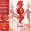 Ancient-Style Wedding Lantern with Fu Character: Tea Ceremony & Waterfall Scene Decoration