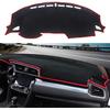 Dashboard Cover Dash Cover Mat Pad Carpet Custom Fit for Honda Civic Coupe Sedan/Hatchback 2016 2017 2018 2019 2020 2021 Accessories Anti-Skid Center
