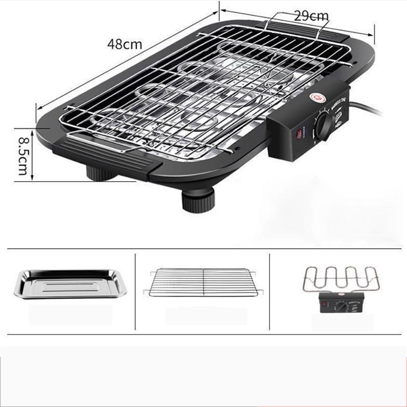 Бытовой электрический гриль Электрический гриль Крытый небольшой бездымный электрический гриль Электрическая плита для барбекю Многофункциональная портативная печь для барбекю
