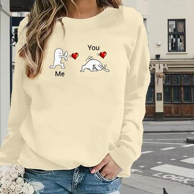 Топы для женщин Интересные узоры Принт Круглый вырез Длинный рукав Футболка Осенний повседневный тонкий пуловер Женский длинный рукав Топ