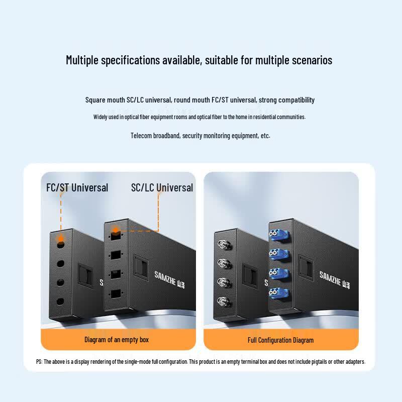 SAMZHE 12-Port Fiber Optic Terminal Box