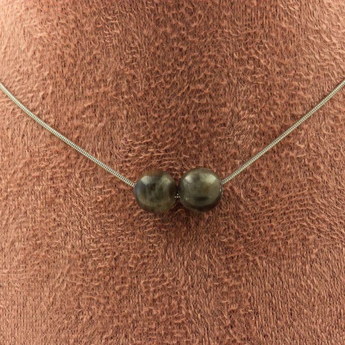 Stones and Minerals. 2 Sapphire Pearl Necklace from Mogok, Burma, Myanmar. 2A Quality 8mm Necklace Women, Men. Custom Size
