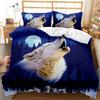 3D Printed Wolf Wild Snow Animal Comfortable Duvet Quilt Cover Pillowcase Bedding Set Children Bedroom Decoration Home Textile
