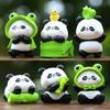 6 Pcs Mini Panda Figurines Car Dashboard Panda Decorations Miniature Animal Ornaments