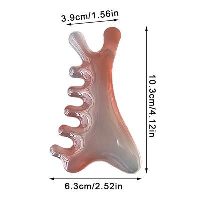 1 шт., массажная расческа для тела и меридианов, расческа с пятью широкими зубьями, акупунктурная терапия, циркуляция крови, антистатическая гладкая расческа для волос