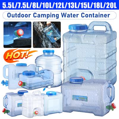 Ведро для питьевой воды 5л-20л, Емкость для хранения чистой воды для автомобиля, Переносная емкость для воды с краном для кемпинга, приготовления пищи, пикника, пеших прогулок