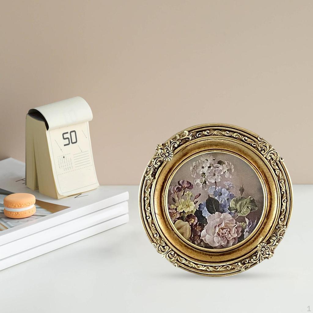 Антикварная фоторамка в стиле барокко, картина с тиснением, настольная настенная декоративная картина для