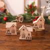 New Christmas Wooden Luminous Small House Creative Desktop Decoration Small Wooden House Christmas Tree Pendant