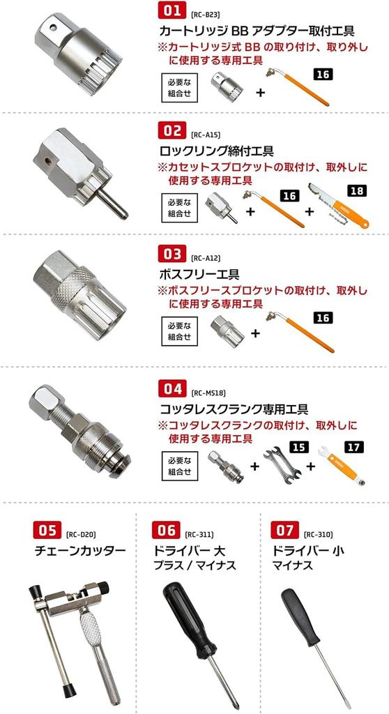GORIX Набор инструментов для велосипеда Набор инструментов для велосипеда Запчасти для обслуживания шоссейного велосипеда для профессионалов Набор деталей серии TBX [совместим с Shimano]