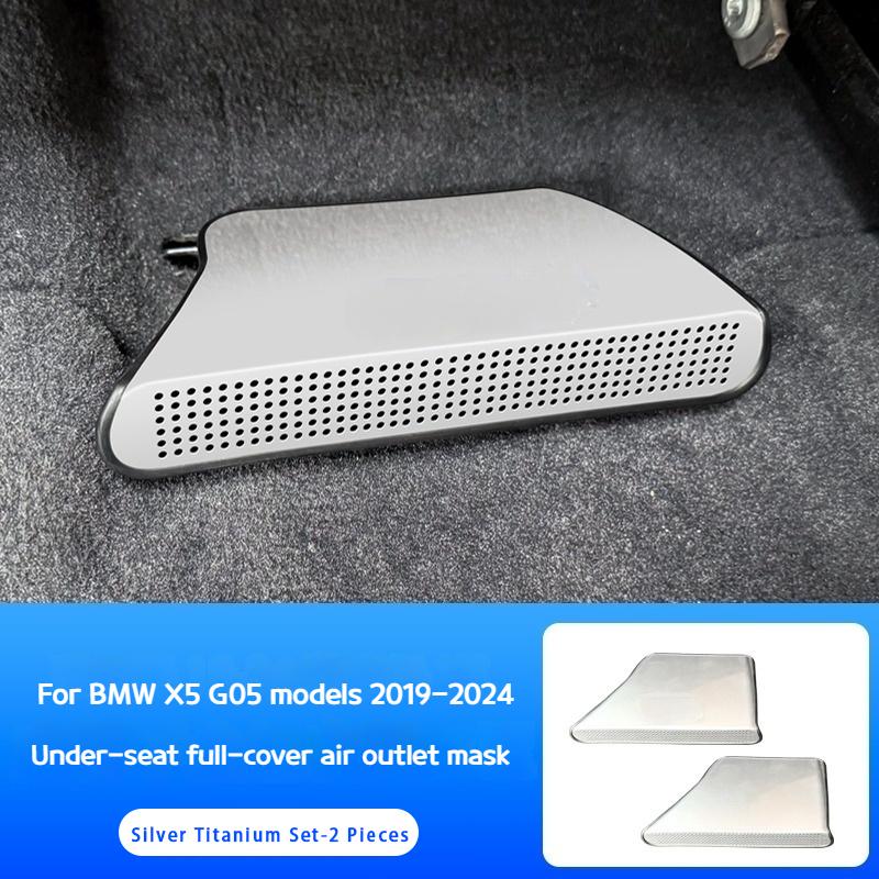 LXXM7 Car Under Seat Floor AC Air Conditioner Vent Outlet Protection Cover Car Interior Accessories For BMW X5 G05 2019-2025