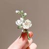 Style Enamel Lily Magnolia Alba Flower Brooches For Women Weddings Banquet Office Brooch Pins Gifts Clothes Ornament