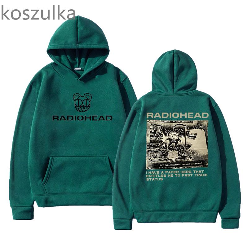 Fashion Radiohead Hoodie Men Women Sweatshirts Oversized Clothes Harajuku Pullover Grunge Boys Girl Streetwear Women Tops