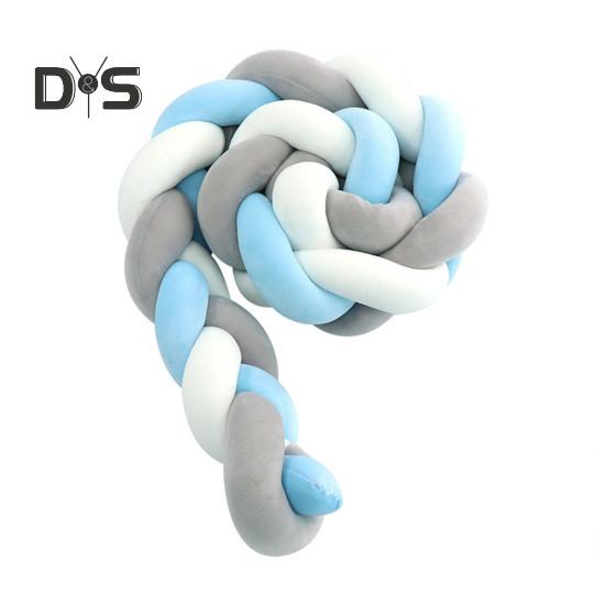 Подушка-шар с узлом, плетеный бампер для детской кроватки, европейский вязаный чехол на поручень для детской кроватки, мягкая пушистая круглая подушка для спальни, дивана, кушетки