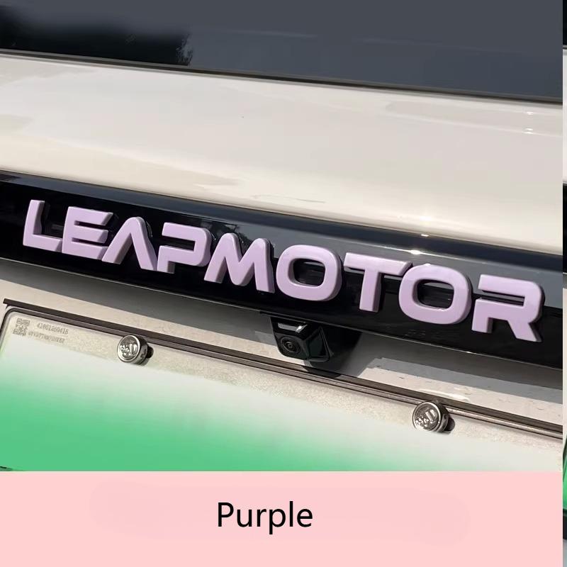 Для Leapmotor T03 Наклейка-эмблема с буквами на багажник, разноцветная, матово-черная, логотип автомобиля