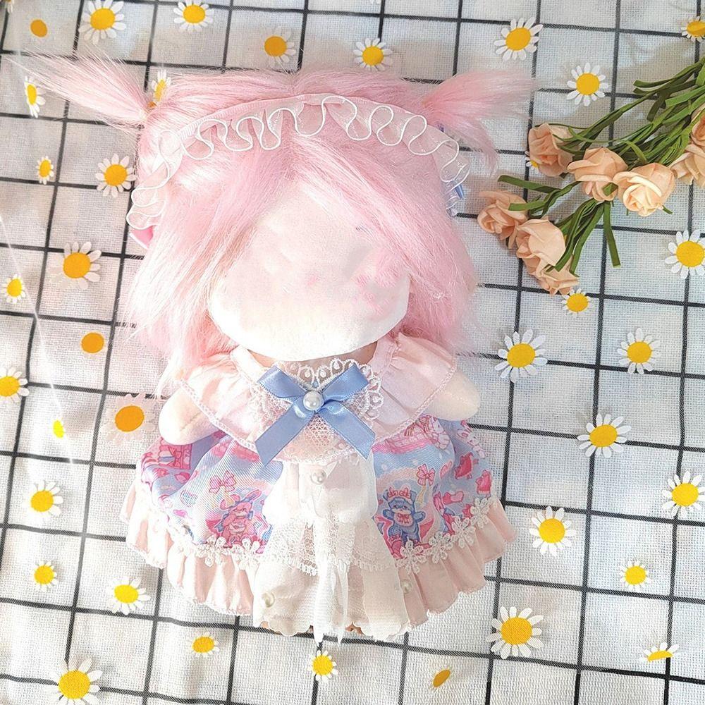 Cotton Stuffed Lolita Style 20CM Doll Clothes Rabbit Ear Idol Dolls Accessories Princess Dress