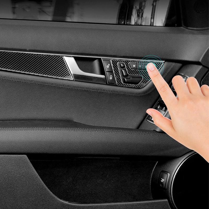 Для Mercedes Benz C Class W204 C180 C200 C260 автомобильная панель окна двери из углеродного волокна полоса защитная отделка наклейка аксессуары