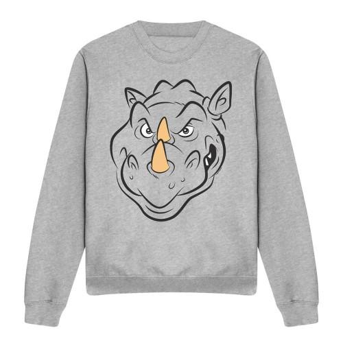 Teenage Mutant Ninja Turtles Unisex Adult Rocksteady Face Sweatshirt