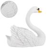 Смола имитация плавающей фигурки белого лебедя, украшение для ландшафтного двора, садового украшения